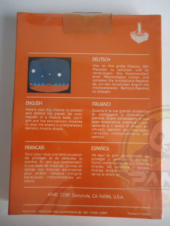 MISSILE COMMAND-ATARI VCS  2600-NTSC-BRAND NEW.