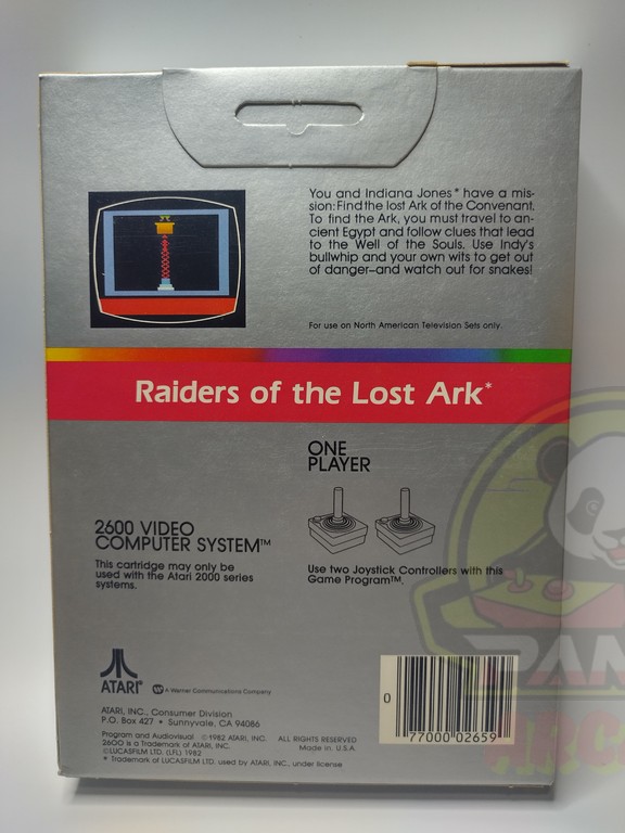 RAIDERS OF THE LOST ARK-ATARI VCS 2600-BRAND NEW-NTSC