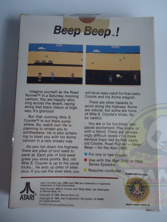 ROAD RUNNER-ATARI VCS 2600-NTSC-BRAND NEW.