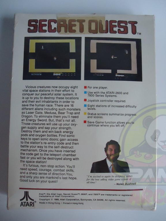 SECRET QUEST-ATARI VCS 2600-NTSC-BRAND NEW.