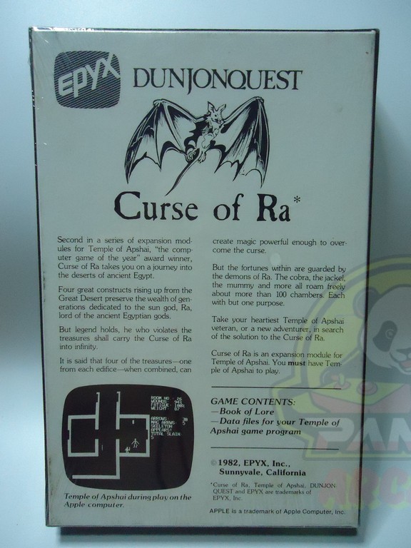 DUNJONQUEST CURSE OF RA-ATARI 400/800-NTSC-BRAND NEW.