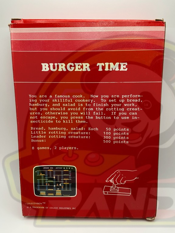 BURGER TIME-COLECOVISION-BRAND NEW.