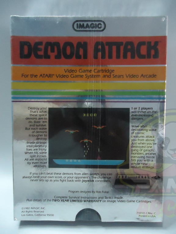 DEMON ATTACK-ATARI VCS 2600-CARTRIDGE-NTSC-BRAND NEW.