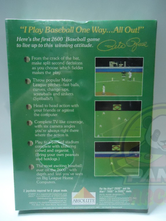 PETE ROSE BASEBALL-ATARI VCS 2600-NTSC-BRAND NEW.