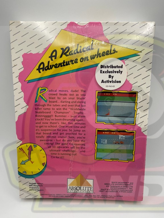 SKATE BOARDIN'A RADICAL ADVENTURE-ATARI VCS 2600-NTSC-BRAND NEW.