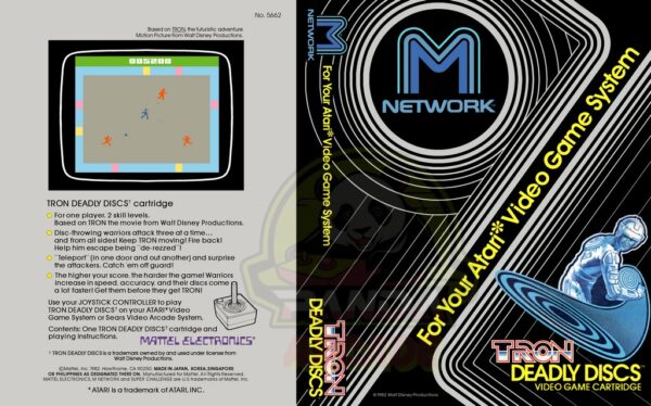 TRON M-NETWORK DEADLY DISC FOR ATARI 2600
