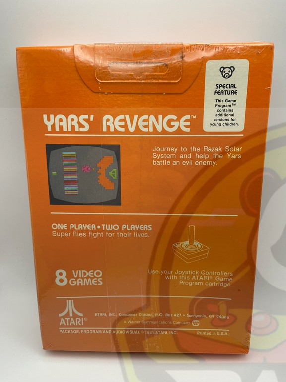 YARS' REVENGE-ATARI VCS 2600-NTSC-BRAND NEW.