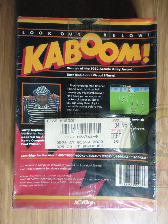 KABOOM-ATARI 400/800-NTSC-BRAND NEW.
