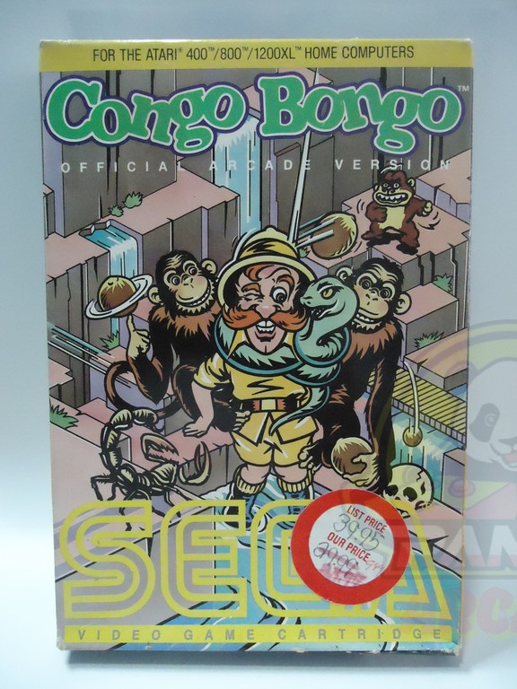 CONGO BONGO - ATARI 400/800/1200XL- CARTRIDGE-NTSC-BRAND NEW.