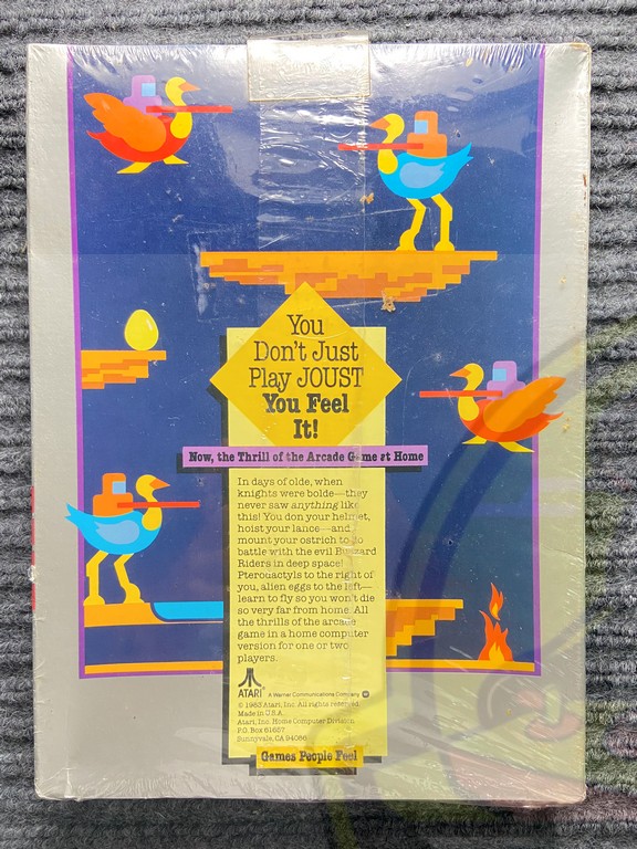 JOUST-ATARI 400/800-16K- NTSC - BRAND NEW.