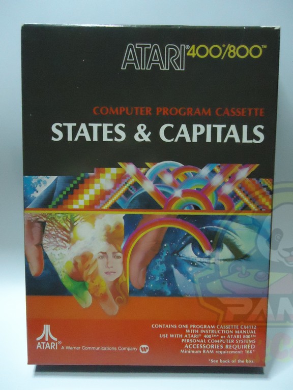 STATES & CAPITALS-ATARI 400/800 CASSETTE-NTSC-BRAND NEW.