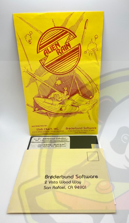 ALIEN RAIN-APPLE II/II+/IIe/IIc-DISKETTE-NTSC-BRAND NEW