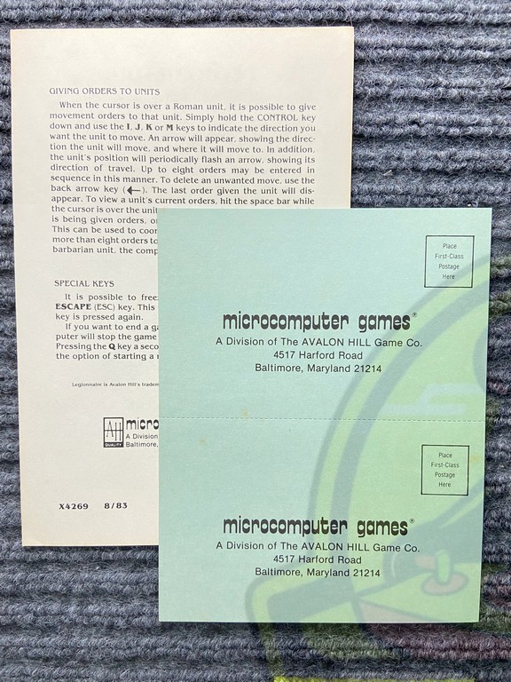 LEGIONNAIRE-APPLE II+,IIe,IIc,IIgs-DISKETTE-NTSC-BRAND NEW.
