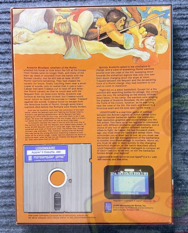 LEGIONNAIRE-APPLE II+,IIe,IIc,IIgs-DISKETTE-NTSC-BRAND NEW.