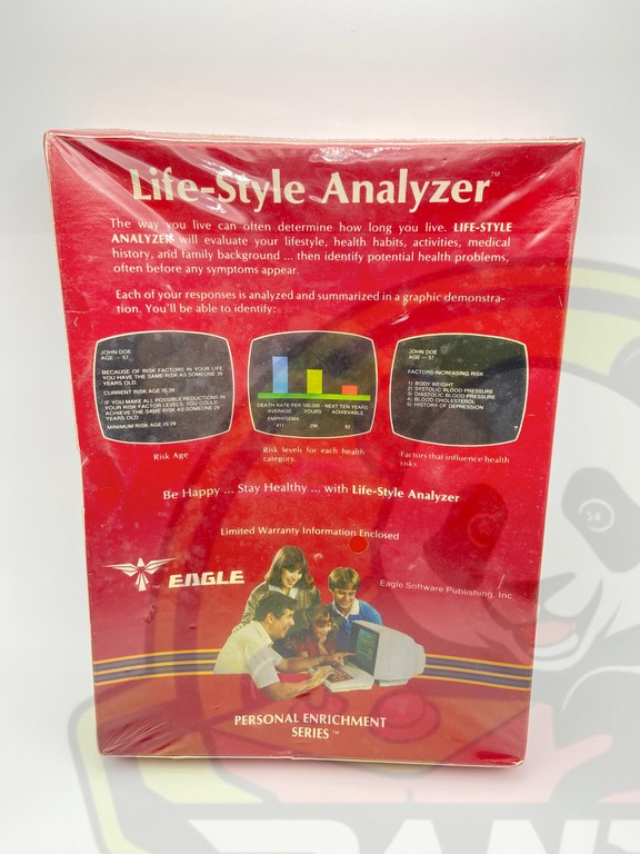 LIFE-STYLE ANALYZER-APPLE II-DISKETTE-NTSC-BRAND NEW.