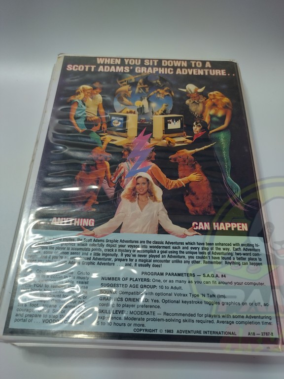 SAGA # 4: VOODOO CASTLE - APPLE 2 -DISKETTE 48K-NTSC-BRAND NEW.