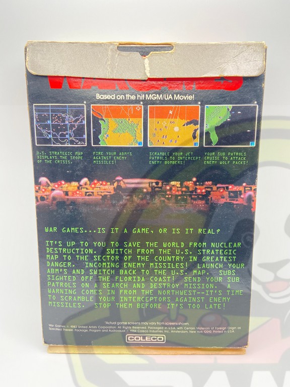 WAR GAMES-COLECOVISION-CARTRIDGE-NTSC-BRAND NEW.