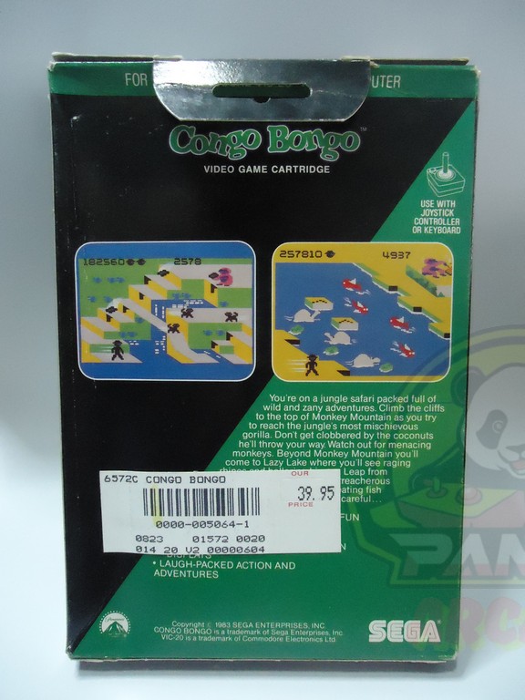 CONGO BONGO-COMMODORE VIC-20-HOME COMPUTERS-NTSC-BRAND NEW.