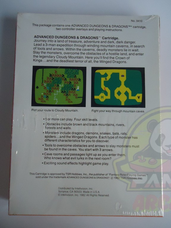 ADVANCE DUNGEONS & DRAGONS-INTELLIVISION-NTSC-BRAND NEW.