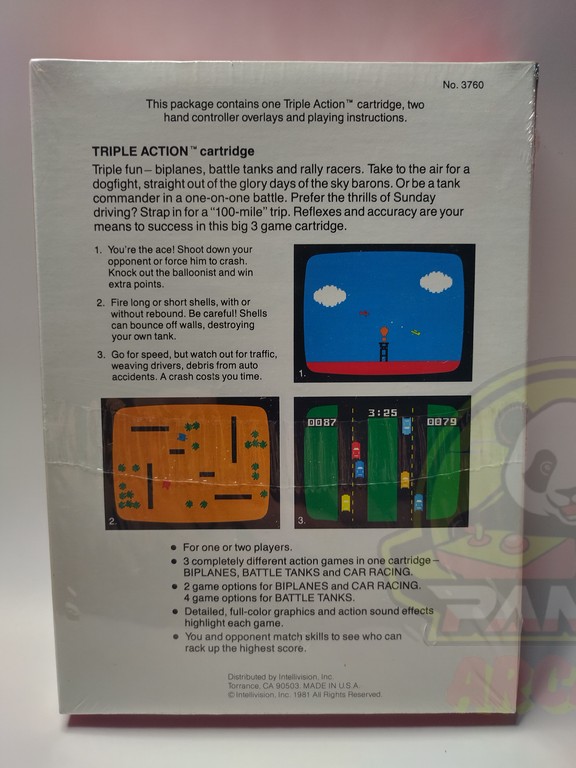TRIPLE ACTION-CARTRIGDE-INTELLIVISION-NTSC-BRAND NEW