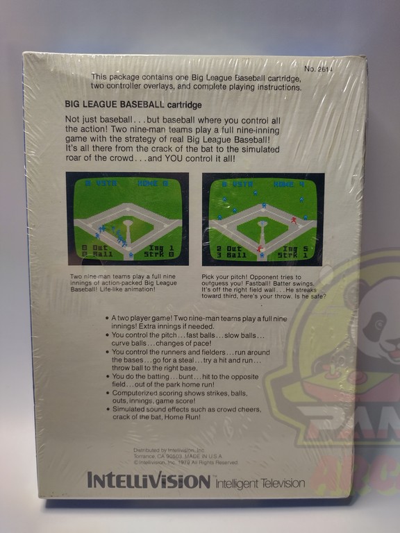 BIG LEAGUE BASEBALL-MATTEL INTELLIVISION-NTSC-BRAND NEW.