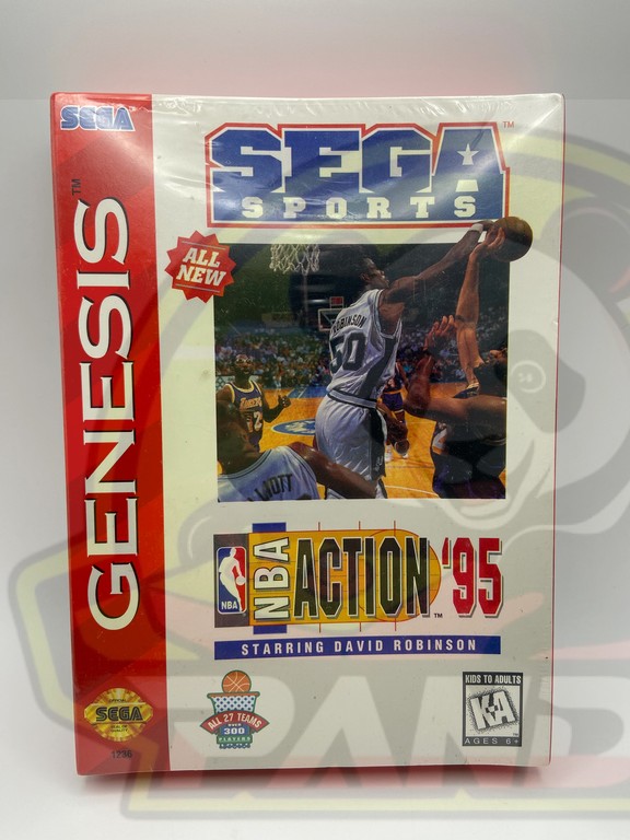 NBA ACTION'95 STARRING DAVID ROBINSON-SEGA GENESIS-NTSC-BRAND NEW.