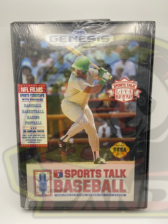 SPORTS TALK BASEBALL-SEGA GENESIS-NTSC-BRAND NEW.