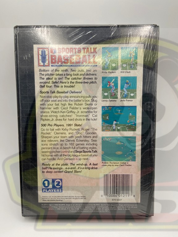 SPORTS TALK BASEBALL-SEGA GENESIS-NTSC-BRAND NEW.