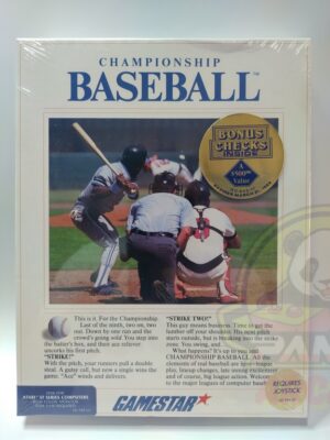 CHAMPIONSHIP BASEBALL-ATARI ST SERIES COMPUTERS-NTSC-BRAND NEW.
